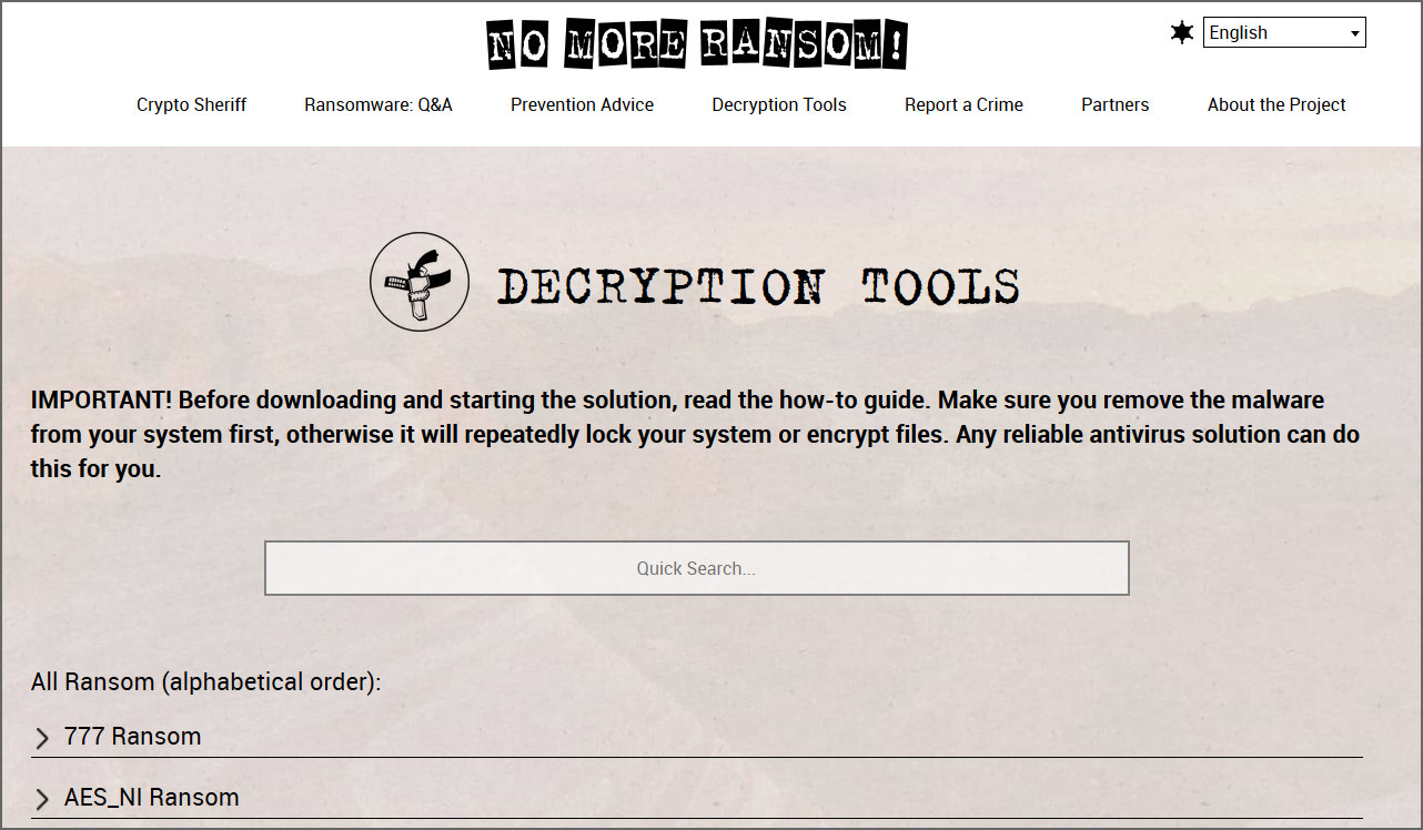 ransom decryption tools